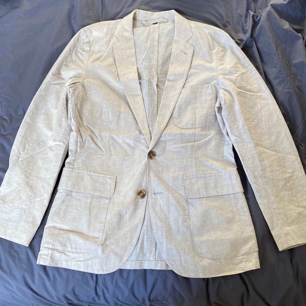 J Crew Factory Unstructured Linen Blazer - 36R